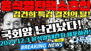 국회 엄청난인파 여당도 공범 국민 대신 윤석열 선택한 국힘 국민은 끝까지 기억 탄핵이 시작됐다 내란수괴 윤석열을 체포하라 이재명 나두잼tv [upl. by Douglas538]