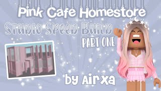 Pink Aesthetic Roblox Cafe HomeStore Build Part 1 [upl. by Jempty]