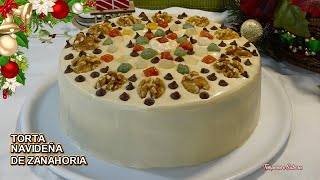 TORTA NAVIDEÑA DE ZANAHORIA DIVINA Y MUY FÁCIL te enseño a hacer todo facilmente [upl. by Weisman971]