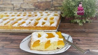 PfirsichBlechkuchen  Blitzkuchen  Einfach Schnell amp Lecker [upl. by Manton]