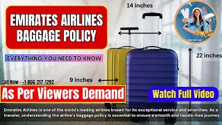 Emirates Airlines Baggage Policy  Everything you need to know about carryon luggage rules [upl. by Gaven]