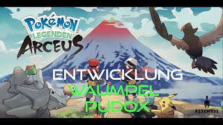 Pokemon Legenden Arceus Entwicklung Waumpel  Panekon  Pudox [upl. by Alegnaed339]