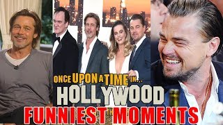 Once Upon A Time In Hollywood Funniest Interview Moments  Leonardo DiCaprio Brad Pitt [upl. by Malti]