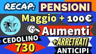 📌 RECAP 👉 PENSIONI MAGGIO ANTEPRIMA NOVITÀ ANTICIPI  100€ per chi STIME RIVALUTAZIONE 2025 [upl. by Yenffit550]