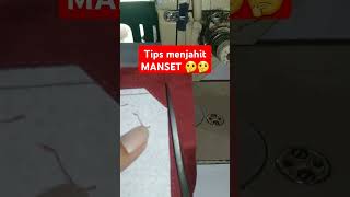 Tips menjahit manset sewing sewingtutorial sewingtipsandtricks feedshorts shorts [upl. by Yelahc323]