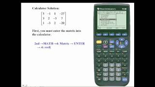 Ti89  Solve a system of equaions using matrices [upl. by Arnst]