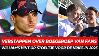 Verstappen over boegeroep van fans in Italië quotMaakt mij geen zak uitquot  GPFans News [upl. by Mikel]