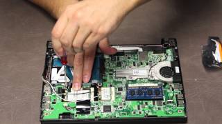 Dell Latitude 2120 Laptop disassemble  replace WWAN card [upl. by Zetra]