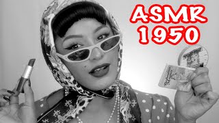 ASMR 1950 I TE MAQUILLO y TE PEINO como en los AÑOS 50s I ASMR en ESPAÑOL I Ges ASMR [upl. by Mcgaw723]