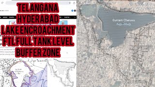 How check Lake Full Tank Level Buffer FTL land in telangana Hyderabad Demolition of illegal HYDRAA [upl. by Adal]