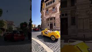 RomaQuartiere Coppedè tour in fiat500 📽️dolcevitainfiat [upl. by Jackelyn]