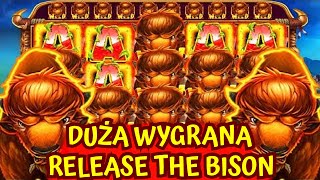 BIZON W KASYNIE ONLINE DUŻA WYGRANA NA SLOCIE RELEASE THE BISON [upl. by Hadihsar428]