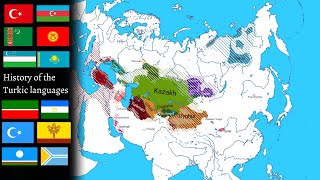 History of the Turkic languages Timeline [upl. by Arretnahs8]