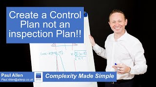 Use a control Plan Not inspection plan [upl. by Adlez332]