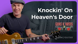 Knockin on Heavens Door Guitar Lesson  Guns N Roses  SLASH [upl. by Meekar]