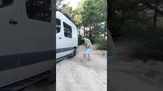 Getting our 4x4 Sprinter Campervan Stuck in the Sand 🚐 offroading shorts [upl. by Gnoud]