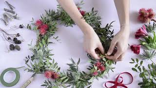 TUTO CRÉATIONS amp SAVOIRFAIRE  DIY COURONNE DE NOEL [upl. by Eytteb]