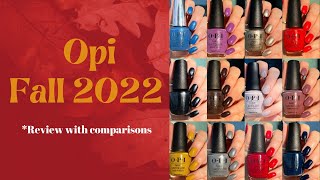 Opi Fall 2022 Fall Wonders Collection  Review with live swatches amp comparisons [upl. by Castara]