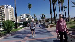 MY FAVOURITE Place La Carihuela Torremolinos beach promenade walk 4K March 2024 [upl. by Attikin]