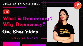 What is Democracy Why Democracy in One Shot  CBSE Class 9 CivicsPolitical Science  Vedantu SST [upl. by Otit599]