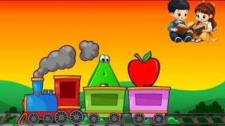 Train Phonics Songs For Kids  Learn the Alphabet Songs With Sounds  Phonics Songs  A For Apple [upl. by Ainsley]