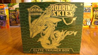 Mega Rayquaza Roaring Skies Elite Trainer Box Opening [upl. by Eiuqnom]