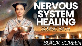 Parasympathetic Nervous System Healing Frequency Music  Sound Bath Meditation Black Screen [upl. by Navinod]