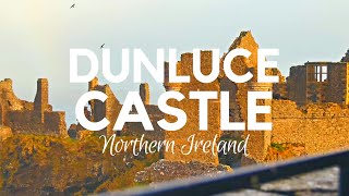 DUNLUCE CASTLE Medieval Castle on Cliffs Castles in Northern IrelandAntrim Coast Causeway Route [upl. by Aysa]