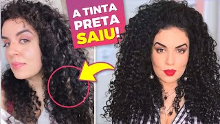 COMO TIRAR A TINTA PRETA DO CABELO PRETO SEM DESCOLORIR o dia que a coloração saiu sem querer 😳 [upl. by Nob419]