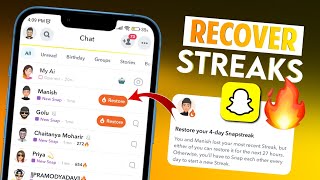 Snapchat 🔥Streak Recovery kaise kare 2024  How to Restore Snapchat Streak  New Update [upl. by Asilrak142]