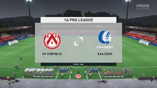 KV Kortrijk vs KAA Gent 13112022 Jupiler Pro League FIFA 23 [upl. by Helsie317]