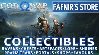 God of War  Fafnirs Storeroom All Collectible Locations Ravens Chests Artefacts Shrines [upl. by Tirb]