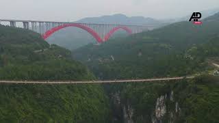 Only for the brave Worlds scariest suspension bridge over Chinas Dadong River [upl. by Ecadnac]