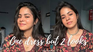 🌸One dress but 2 different lookssimple makeup look for medium skin tone🌸viralvideo makeup [upl. by Natlus7]