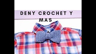 Como Hacer una Corbata de Moño en Crochet o Ganchillo [upl. by Ginnie]