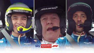 MUST WATCH Norris and Ricciardo race Zak Brown around Silverstone 🏎️ [upl. by Nagrom214]