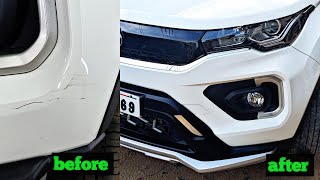 Tata Nexon bumper spot painting in calgary white [upl. by Ailey]