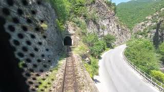 Rhodope narrowgauge train The first testing new locomotive 77009 [upl. by Akela]