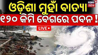 Live ଓଡ଼ିଶା ମୁହାଁ ବାତ୍ଯା ୧୨୦ କିମି ବେଗରେ ପବନ  Odisha Cyclone News Today Cyclone Dana Odisha Rain [upl. by Nnewg]