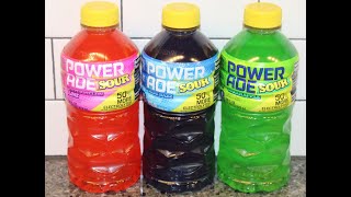 Powerade Sour Watermelon Lime Blue Razz amp Green Apple Review [upl. by Hanej]