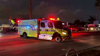 Miami Dade Fire Rescue MDFR at a rollover accident [upl. by Peale]