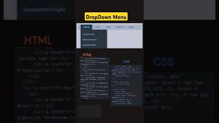 How to make a dropdown menu using HTML CSS dropdown dropdownmenu webdesign shorts navbar [upl. by Ahsilif797]