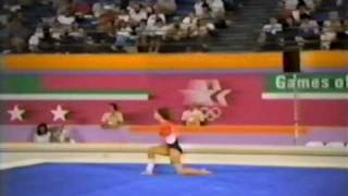 7th T GBR Natalie Davies FX  1984 Olympic Games 9500 [upl. by Natsirt]