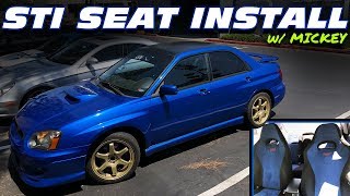 INSTALLING JDM STI FRONT  REAR SEATS IN THE WRX w Mickey Andrade [upl. by Trubow342]