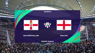 Northern Ireland U21 vs England U21 06092024 UEFA U21 EURO 2024 PES 2021 [upl. by Nedaj]