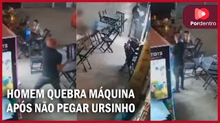 Homem é preso por quebrar máquina de ursinhos de pelúcia em Tianguá interior do Ceará [upl. by Eddana335]