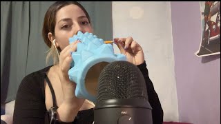 ASMR New mouth sounds amp spoolie eating 🌸 fastampagressive tapping and scratching [upl. by Eiramik]