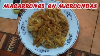 Macarrones en el microondas [upl. by Tsew]