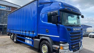 SCANIA G280 EURO 6 26 TONNE CURTAINSIDER 2017  FX17 KRN [upl. by Derian]