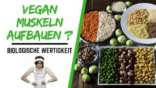 Vegan Muskeln aufbauen nicht möglich   Biologische Wertigkeit [upl. by Oiredised]